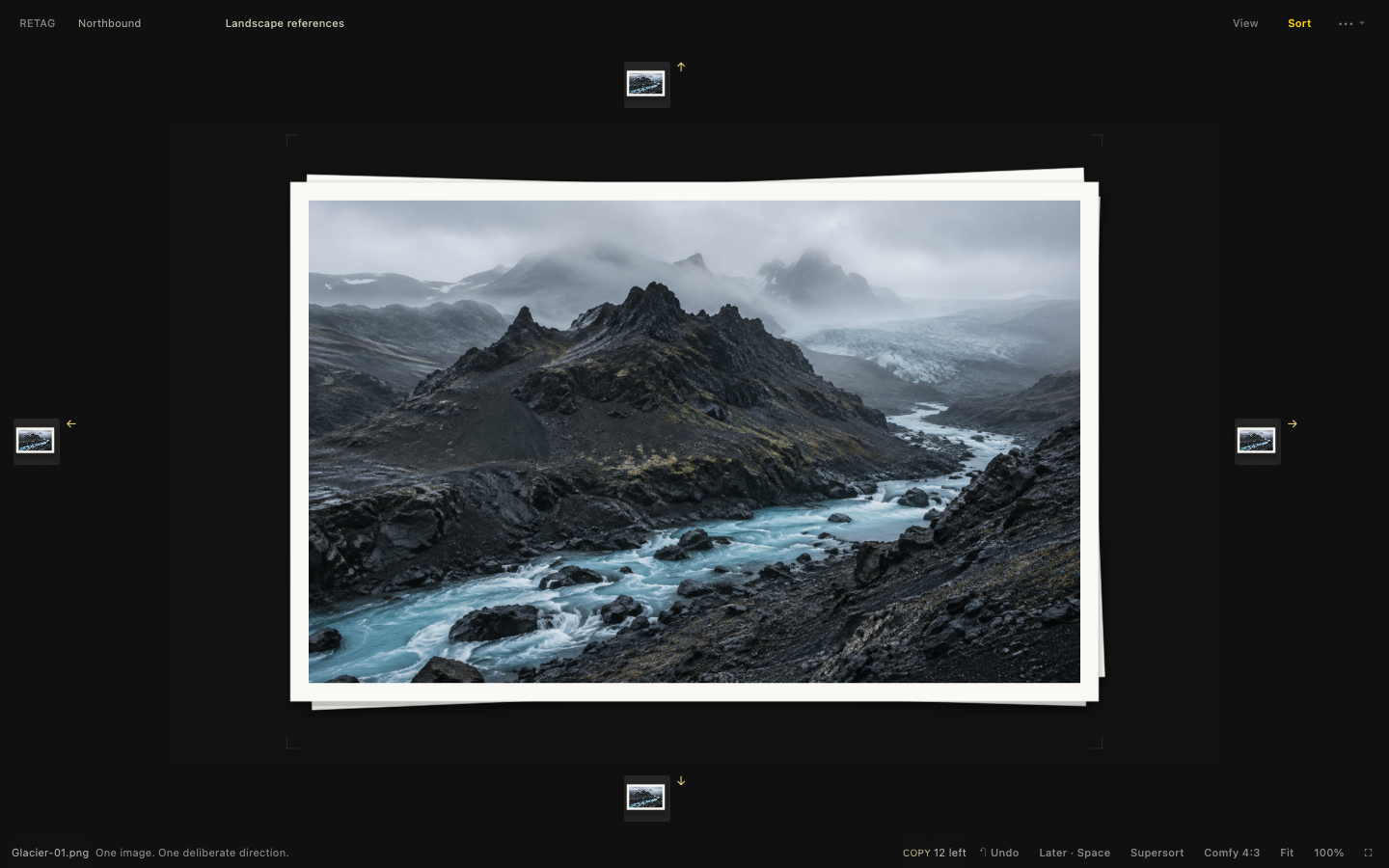 RETAG app with sample landscape references